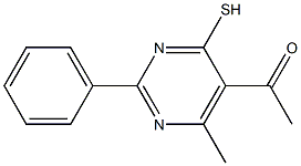 5-Acetyl-6-methyl-2-phenylpyrimidine-4-thiol Struktur