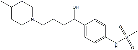 4-(4-Methyl-1-piperidinyl)-1-(4-methylsulfonylaminophenyl)-1-butanol Struktur