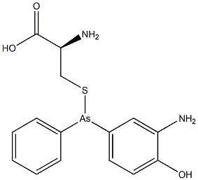 3-[[(3-Amino-4-hydroxyphenyl)phenylarsino]thio]-L-alanine Struktur