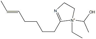 1-Ethyl-2-(5-heptenyl)-1-(1-hydroxyethyl)-2-imidazoline-1-ium Struktur