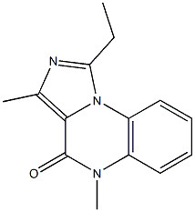 1-Ethyl-3,5-dimethylimidazo[1,5-a]quinoxalin-4(5H)-one Struktur