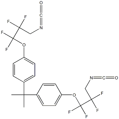 4,4'-Bis[1,1,2,2-tetrafluoro-3-isocyanatopropoxy][1,1'-(propane-2,2-diyl)bisbenzene] Struktur