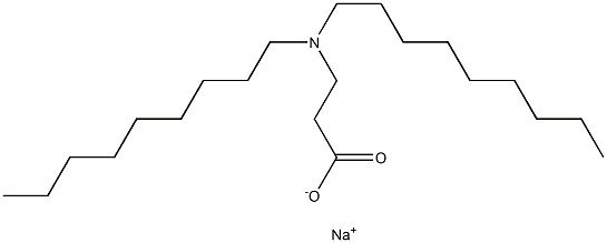 3-(Dinonylamino)propanoic acid sodium salt Struktur