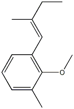 1-Methoxy-2-methyl-6-(2-methyl-1-butenyl)benzene Struktur