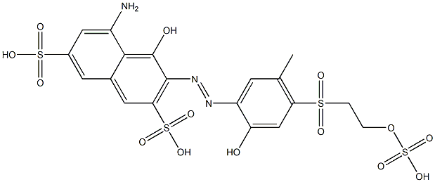 5-Amino-4-hydroxy-3-[2-hydroxy-4-[2-(sulfooxy)ethylsulfonyl]-5-methylphenylazo]-2,7-naphthalenedisulfonic acid Struktur