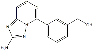 2-Amino-5-[3-hydroxymethylphenyl][1,2,4]triazolo[1,5-c]pyrimidine Struktur