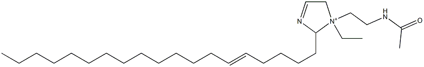 1-[2-(Acetylamino)ethyl]-1-ethyl-2-(5-nonadecenyl)-3-imidazoline-1-ium Struktur