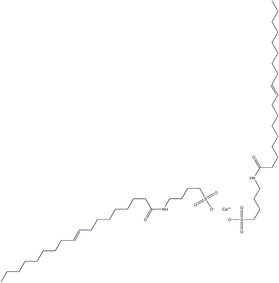 Bis[4-elaidoylamino-1-butanesulfonic acid]calcium salt Struktur