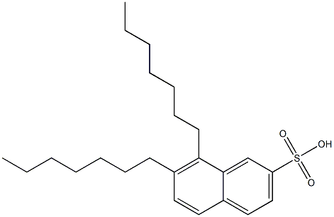 7,8-Diheptyl-2-naphthalenesulfonic acid Struktur