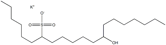 13-Hydroxyicosane-7-sulfonic acid potassium salt Struktur