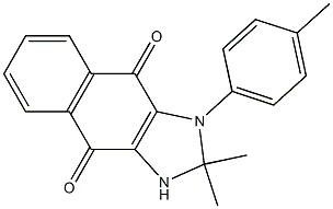 2,2-Dimethyl-2,3-dihydro-1-(4-methylphenyl)-1H-naphth[2,3-d]imidazole-4,9-dione Struktur