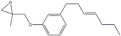 3-(3-Heptenyl)phenyl 2-methylglycidyl ether Struktur