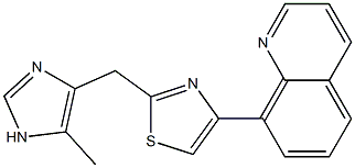 4-(8-Quinolinyl)-2-(5-methyl-1H-imidazol-4-ylmethyl)thiazole Struktur