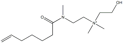 2-[N-(6-Heptenoyl)-N-methylamino]-N-(2-hydroxyethyl)-N,N-dimethylethanaminium Struktur