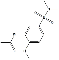 3-Acetylamino-4-methoxy-N,N-dimethylbenzenesulfonamide Struktur