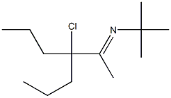 N-(tert-Butyl)-N-(3-chloro-3-propylhexan-2-ylidene)amine Struktur