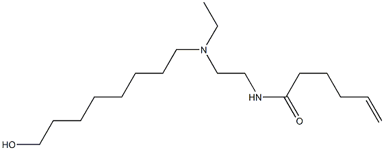 N-[2-[N-Ethyl-N-(8-hydroxyoctyl)amino]ethyl]-5-hexenamide Struktur