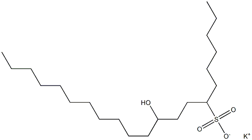 10-Hydroxyhenicosane-7-sulfonic acid potassium salt Struktur