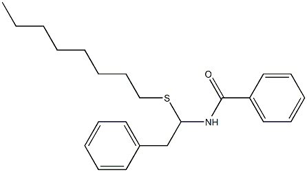 N-[1-(Octylthio)-2-phenylethyl]benzamide Struktur