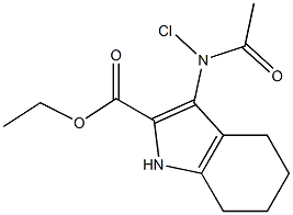 3-[Chloroacetylamino]-4,5,6,7-tetrahydro-1H-indole-2-carboxylic acid ethyl ester Struktur