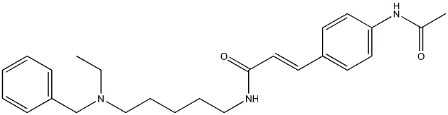 N-[5-(Ethylbenzylamino)pentyl]-3-(4-acetylaminophenyl)acrylamide Struktur