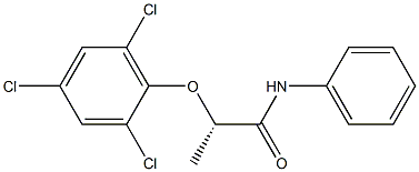 [S,(-)]-2-(2,4,6-Trichlorophenoxy)-N-phenylpropionamide Struktur