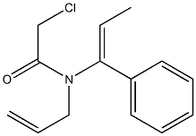 N-(1-Phenyl-1-propenyl)-N-allyl-2-chloroacetamide Struktur