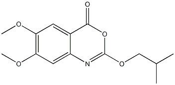 2-(2-Methylpropoxy)-6,7-dimethoxy-4H-3,1-benzoxazin-4-one Struktur