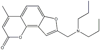 8-[(Dipropylamino)methyl]-4-methyl-2H-furo[2,3-h][1]benzopyran-2-one Struktur