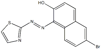 1-(2-Thiazolylazo)-6-bromo-2-naphthol Struktur