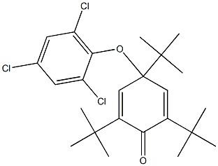 4-(2,4,6-Trichlorophenoxy)-2,4,6-tris(1,1-dimethylethyl)-2,5-cyclohexadien-1-one Struktur