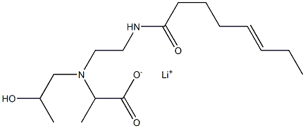 2-[N-(2-Hydroxypropyl)-N-[2-(5-octenoylamino)ethyl]amino]propionic acid lithium salt Struktur