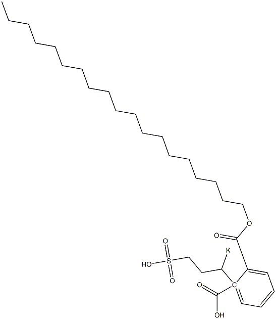 Phthalic acid 1-nonadecyl 2-(1-potassiosulfopropyl) ester Struktur