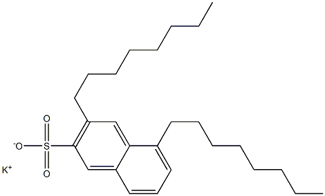 3,5-Dioctyl-2-naphthalenesulfonic acid potassium salt Struktur