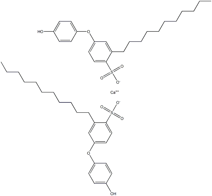 Bis(4'-hydroxy-3-undecyl[oxybisbenzene]-4-sulfonic acid)calcium salt Struktur