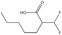 2-(Difluoromethyl)heptanoic acid Struktur