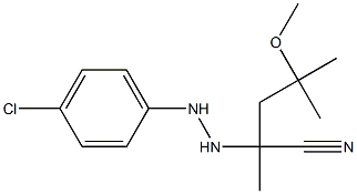 2-[N'-(p-Chlorophenyl)hydrazino]-4-methoxy-2,4-dimethylvaleronitrile Struktur