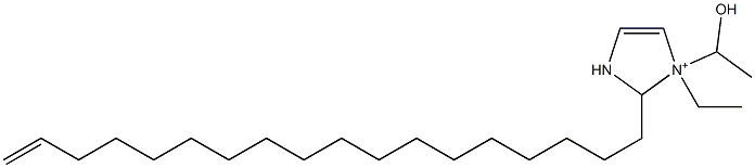 1-Ethyl-1-(1-hydroxyethyl)-2-(17-octadecenyl)-4-imidazoline-1-ium Struktur