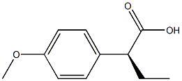 [S,(+)]-2-(p-Methoxyphenyl)butyric acid Struktur