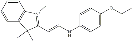 2-[2-[(4-Ethoxyphenyl)amino]ethenyl]-1,3,3-trimethyl-3H-indol-1-ium Struktur