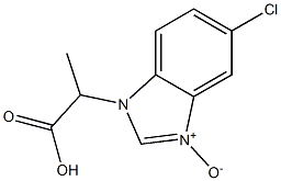 2-[(5-Chloro-1H-benzimidazole 3-oxide)-1-yl]propanoic acid Struktur