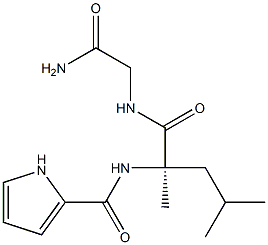 N-[(2R)-2,4-Dimethyl-2-[[[1H-pyrrol-2-yl]carbonyl]amino]pentanoyl]glycinamide Struktur