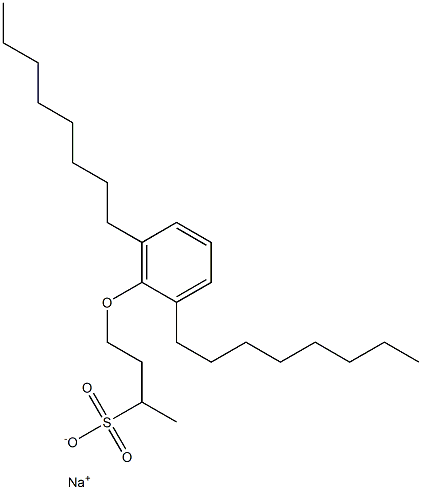 4-(2,6-Dioctylphenoxy)butane-2-sulfonic acid sodium salt Struktur