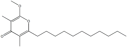 6-Methoxy-3,5-dimethyl-2-undecyl-4H-pyran-4-one Struktur