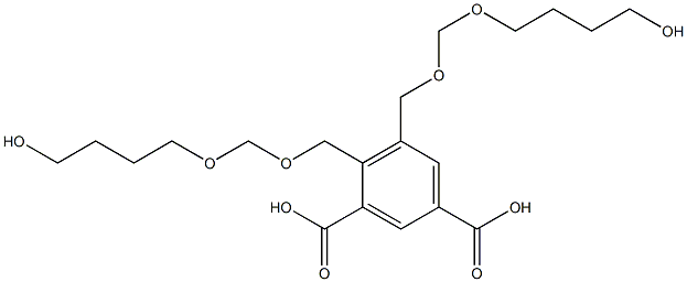 4,5-Bis(8-hydroxy-2,4-dioxaoctan-1-yl)isophthalic acid Struktur