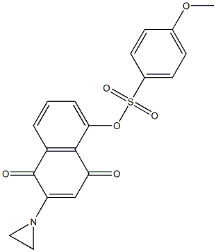 2-(1-Aziridinyl)-5-(4-methoxyphenylsulfonyloxy)-1,4-naphthoquinone Struktur