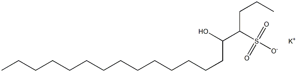 5-Hydroxynonadecane-4-sulfonic acid potassium salt Struktur