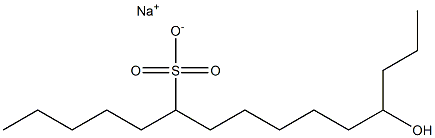 12-Hydroxypentadecane-6-sulfonic acid sodium salt Struktur