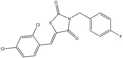 3-(4-Fluorobenzyl)-5-(2,4-dichlorobenzylidene)thiazolidine-2,4-dione Struktur