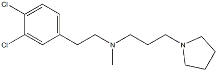 2-(3,4-Dichlorophenyl)-N-[3-(1-pyrrolidinyl)propyl]-N-methylethanamine Struktur